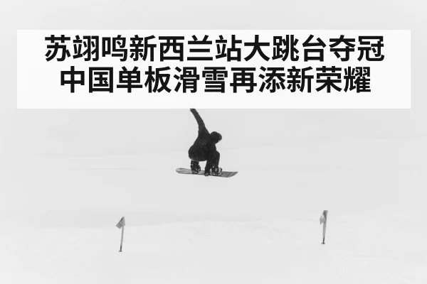 苏翊鸣新西兰站大跳台夺冠 中国单板滑雪再添新荣耀